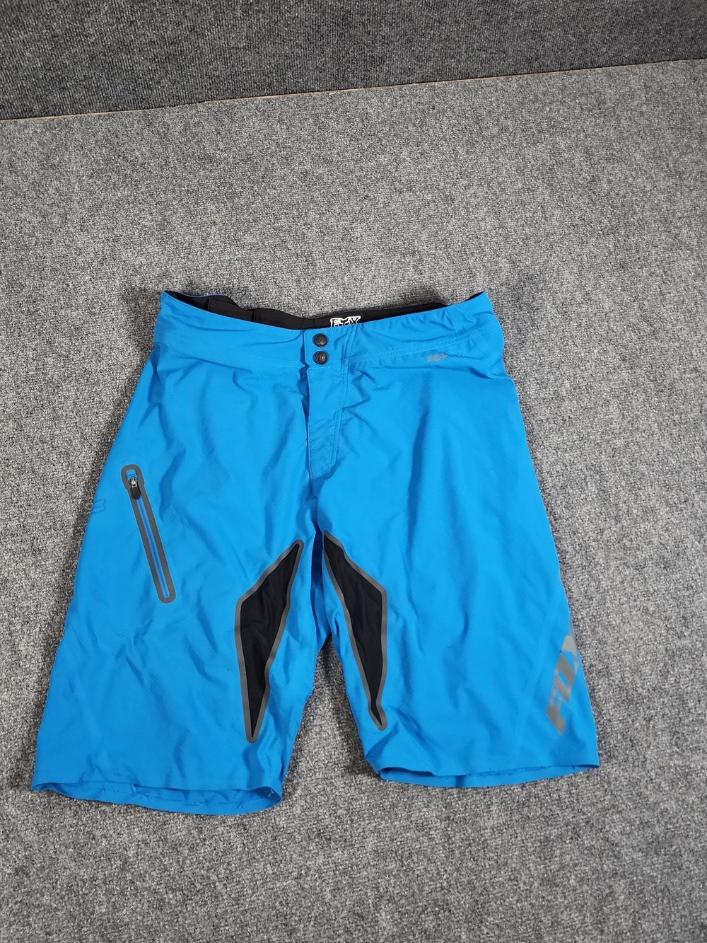 Fox Blue Cycling Shorts Men's Size 36 Athletic Stretch Pockets Breathable